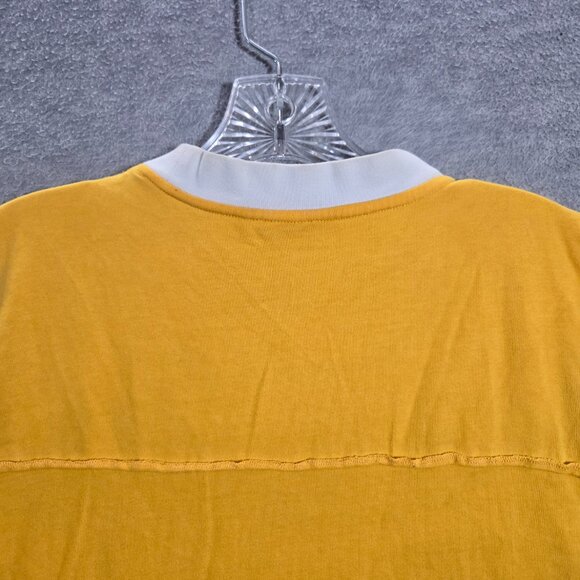 VINTAGE Hard Knock Men Shirt XL Yellow Ringer Spray Paint Hip Hop Streetwear Y2K - Picture 10 of 12